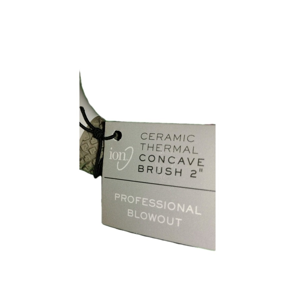 Ion Ceramic Thermal 2" Brush Round Blowout Concave Ionic White Gray #DL21335 -V - Picture 2 of 5